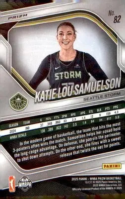 2025 Panini Prizm WNBA Silver Prizms #82 Katie Lou Samuelson
