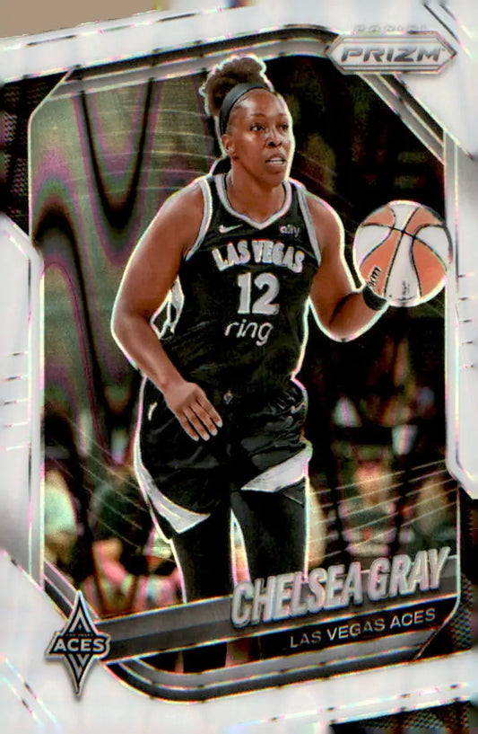 2025 Panini Prizm WNBA White Seismic Prizms #111 Chelsea Gray