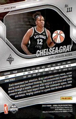 2025 Panini Prizm WNBA White Seismic Prizms #111 Chelsea Gray - Basketball Card Single