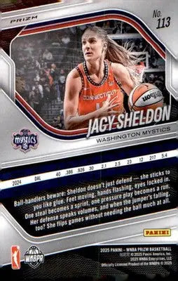 2025 Panini Prizm WNBA White Seismic Prizms #113 Jacy Sheldon - Basketball Card Single