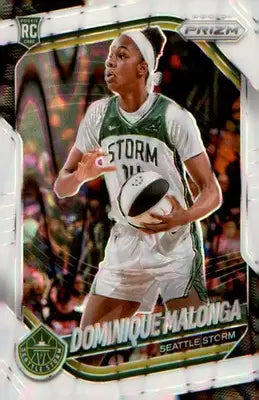 2025 Panini Prizm WNBA White Seismic Prizms #116 Dominique Malonga - Basketball Card Single