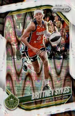 2025 Panini Prizm WNBA White Seismic Prizms #121 Brittney Sykes - Basketball Card Single