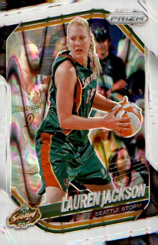 2025 Panini Prizm WNBA White Seismic Prizms #91 Lauren Jackson