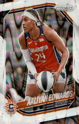 2025 Panini Prizm WNBA White Seismic Prizms #94 Aaliyah Edwards - Basketball Card Single