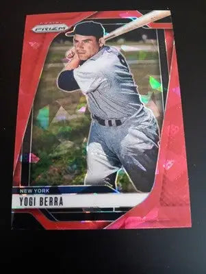 2025 Panini Prizm - Yogi Berra #264 Ruby Wave Prizm. NY Yankees. NRMT+