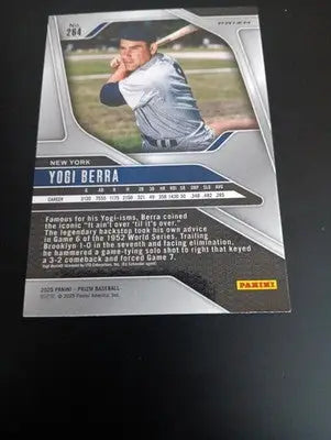 2025 Panini Prizm - Yogi Berra #264 Ruby Wave Prizm. NY Yankees. NRMT+