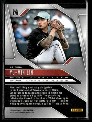 2025 Panini Prizm Yu-Min Lin #178 Arizona Diamondbacks