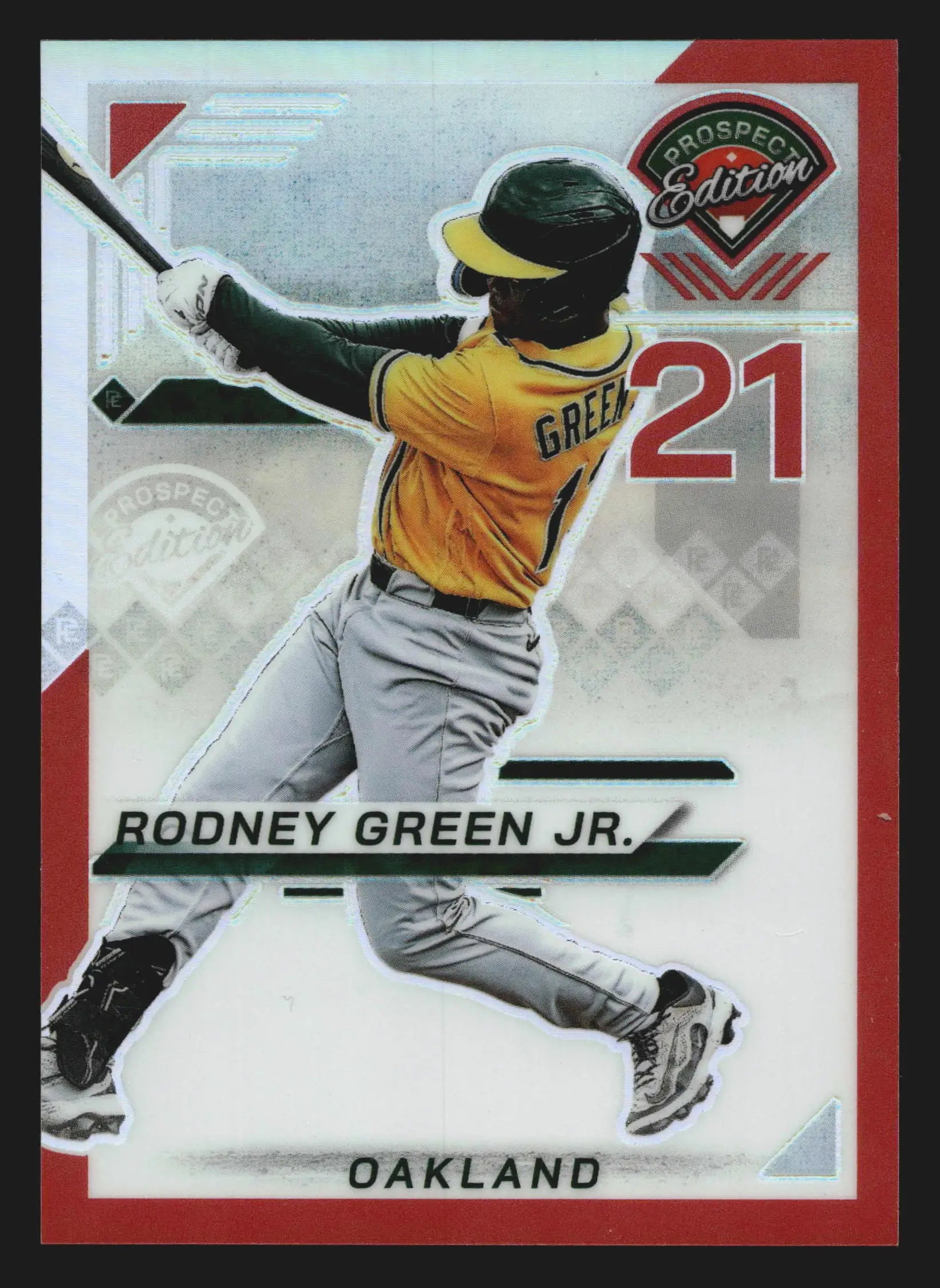 2025 Panini Prospect Edition #141 Rodney Green Jr Red Prizm /199 - Baseball Card Single