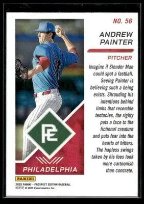 2025 Panini Prospect Edition Andrew Painter #56 Holo Ticket Phillies - Baseball Card Single