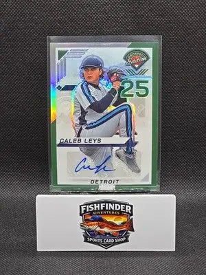 2025 Panini Prospect Edition Baseball Caleb Leys Green prizm #83 Auto - Baseball Card Single