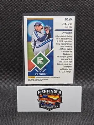 2025 Panini Prospect Edition Baseball Caleb Leys Green prizm #83 Auto - Baseball Card Single