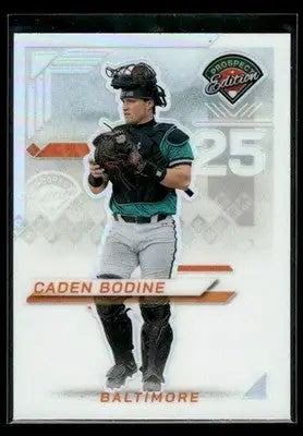 2025 Panini Prospect Edition Caden Bodine #91 Holo Silver Baltimore Orioles - Baseball Card Single