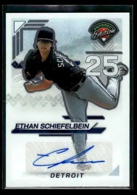 2025 Panini Prospect Edition Ethan Schiefelbein #151 Holo Ticket Sigs Tigers - Baseball Card Single