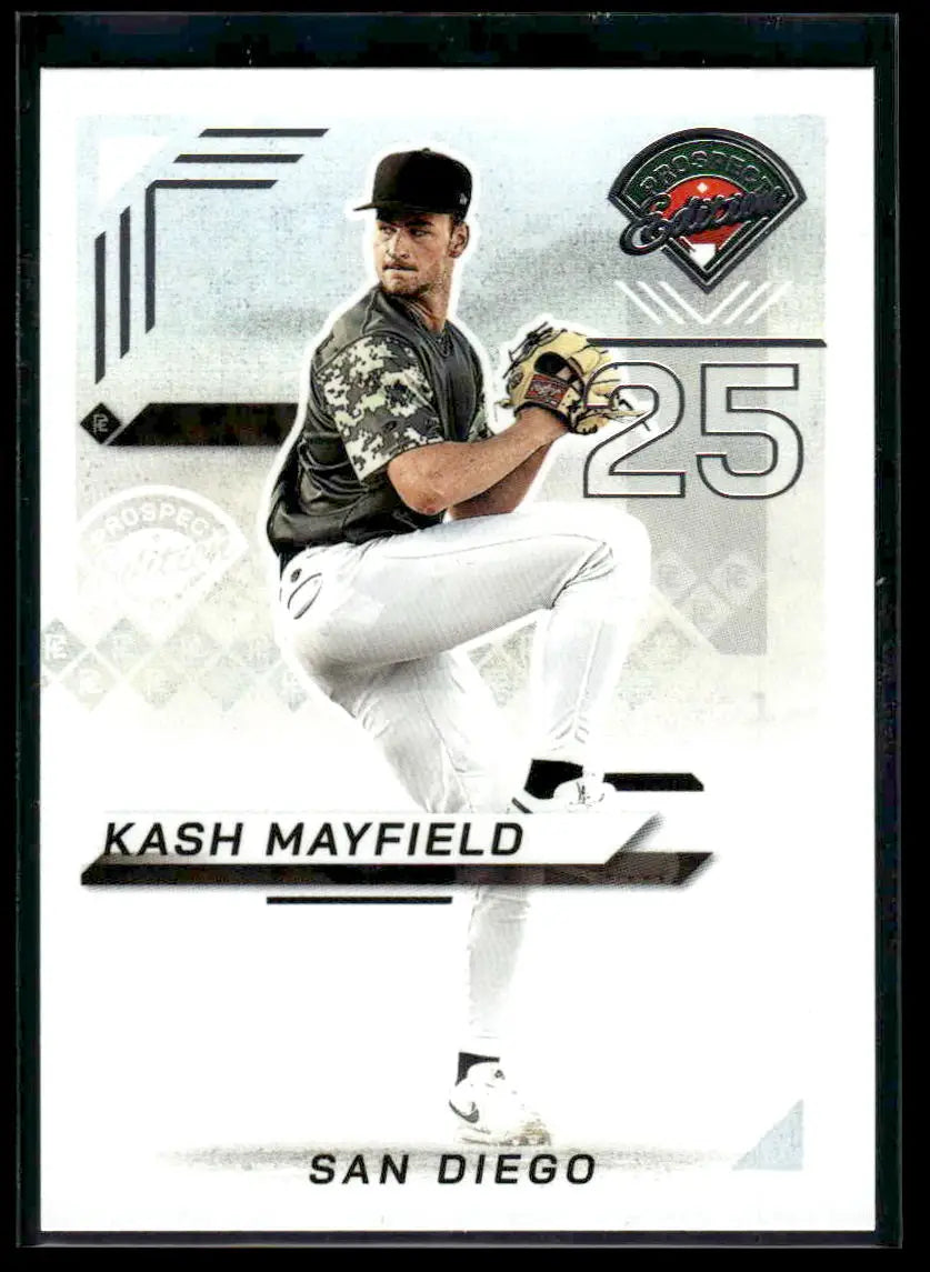 2025 Panini Prospect Edition Kash Mayfield #147 White Jersey San Diego Padres - Baseball Card Single