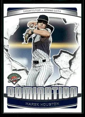 2025 Panini Prospect Edition Marek Houston #24 Domination Minnesota Twins - Baseball Card Single