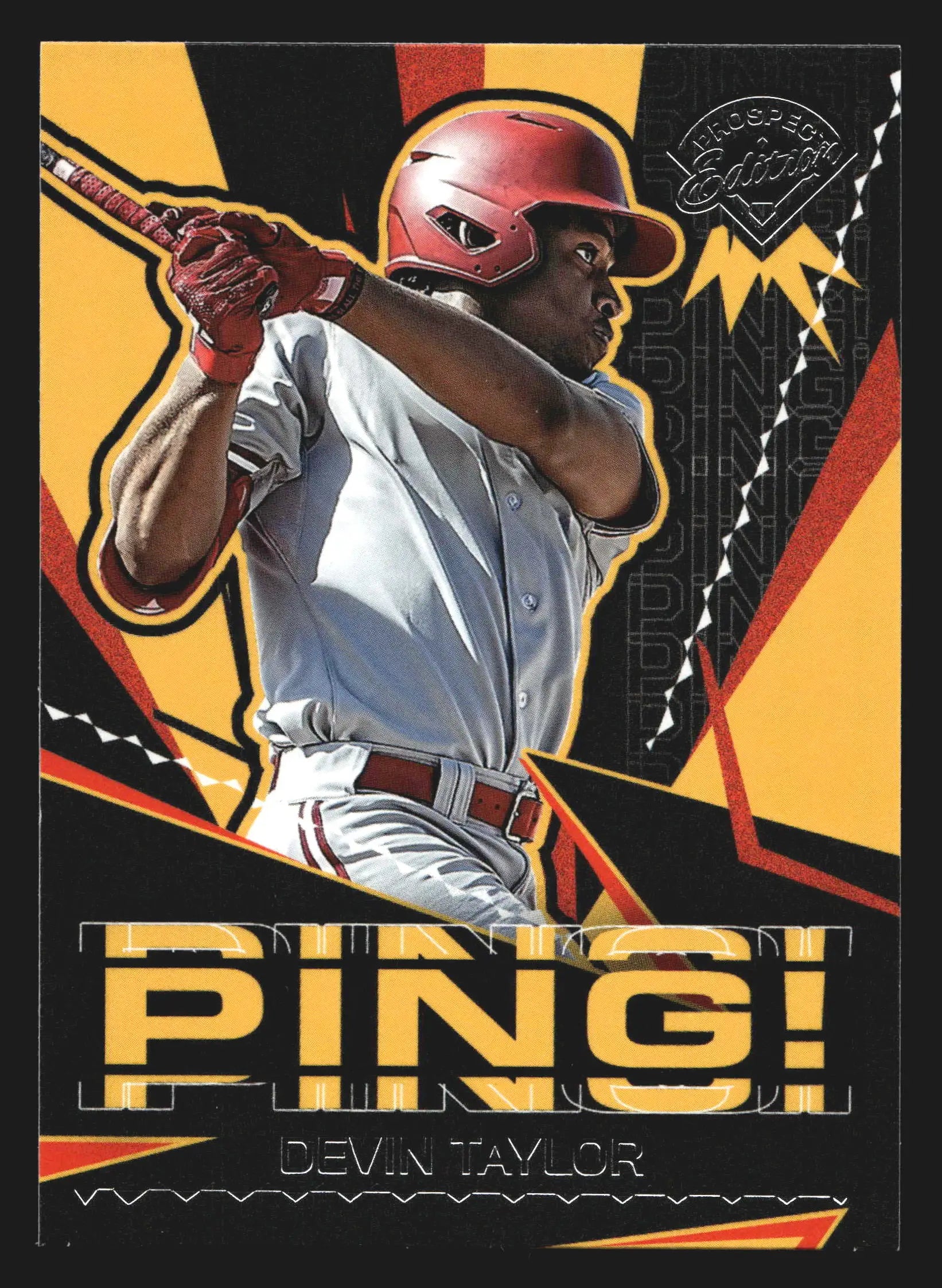 2025 Panini Prospect Edition PING! #5 Devin Taylor Oakland - Baseball Card Single