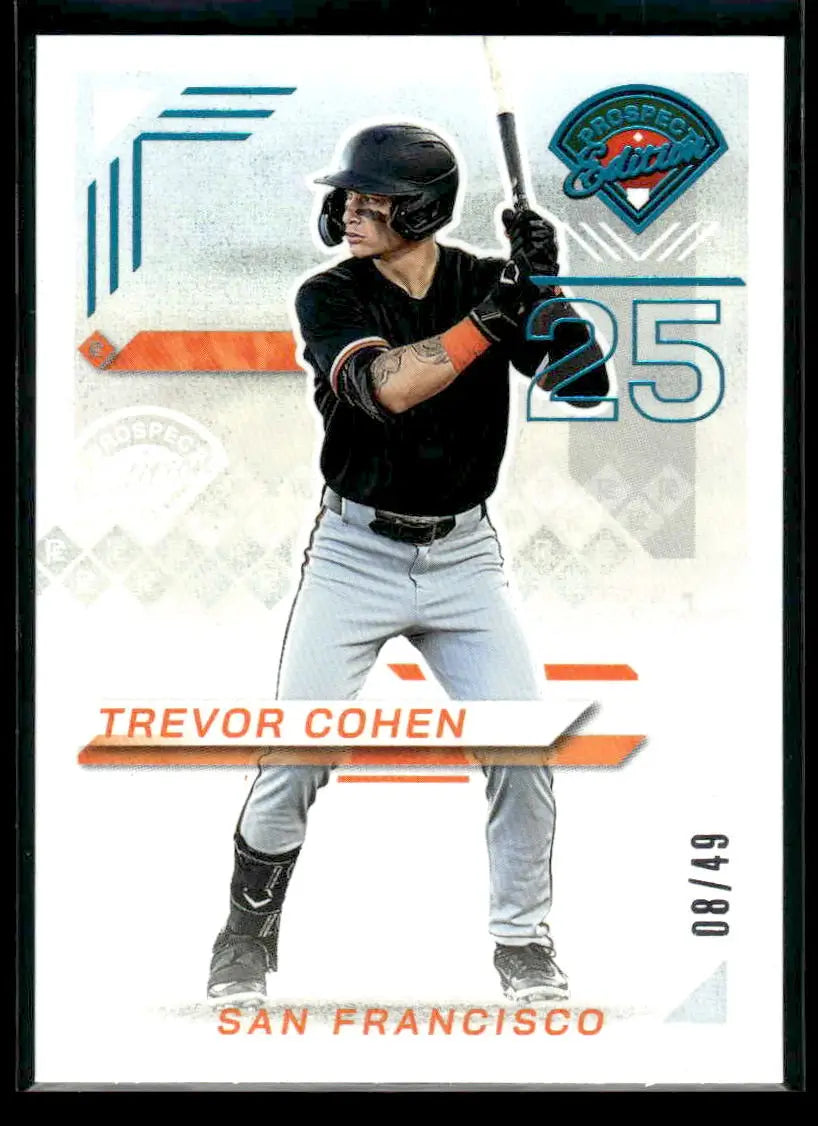 2025 Panini Prospect Edition Trevor Cohen #3 Teal SN #/49 San Francisco Giants - Baseball Card Single