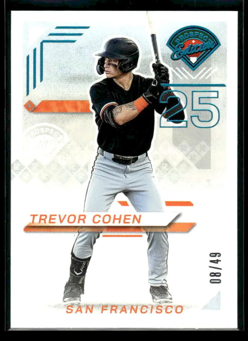 2025 Panini Prospect Edition Trevor Cohen #3 Teal SN #/49 San Francisco Giants - Baseball Card Single