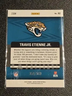 2025 Panini Revolution #92 Travis Etienne Jr. Blue Storm #/549 - Football Card Single