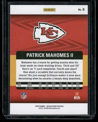 2025 Panini Revolution Football Patrick Mahomes II #8 Football - Football Card Single