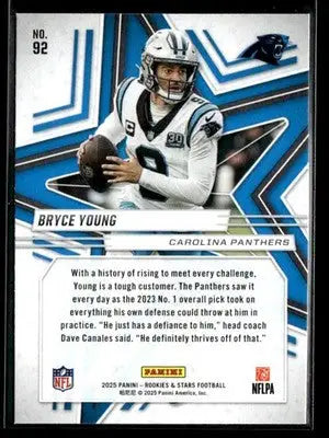 2025 Panini Rookies & Stars Bryce Young #92 Carolina Panthers - Football Card Single