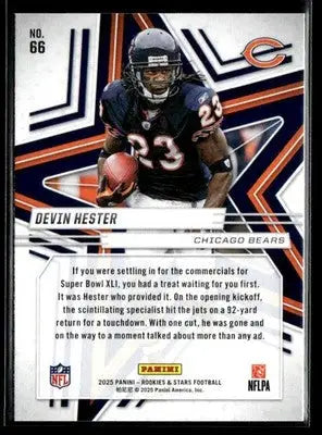2025 Panini Rookies & Stars Devin Hester #66 Chicago Bears - Football Card Single