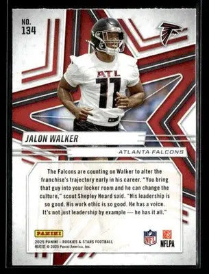 2025 Panini Rookies & Stars Jalon Walker #134 RC Atlanta Falcons - Football Card Single