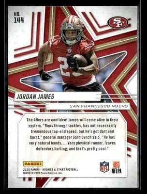 2025 Panini Rookies & Stars Jordan James #144 RC San Francisco 49ers - Football Card Single