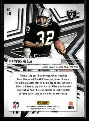 2025 Panini Rookies & Stars Marcus Allen #13 Los Angeles Raiders - Football Card Single
