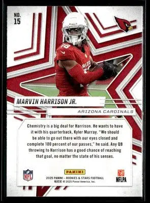 2025 Panini Rookies & Stars Marvin Harrison Jr. #15 Arizona Cardinals - Football Card Single