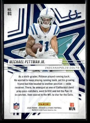 2025 Panini Rookies & Stars Michael Pittman Jr. #81 Indianapolis Colts - Football Card Single