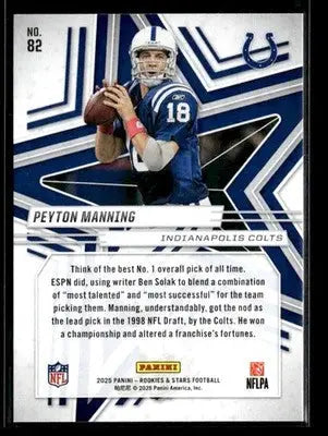 2025 Panini Rookies & Stars Peyton Manning #82 Indianapolis Colts - Football Card Single