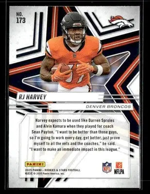2025 Panini Rookies & Stars RJ Harvey #173 RC Denver Broncos - Football Card Single