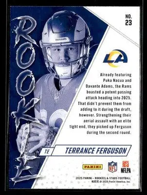 2025 Panini Rookies & Stars Terrance Ferguson #23 Rookie Exclusive Rams - Football Card Single