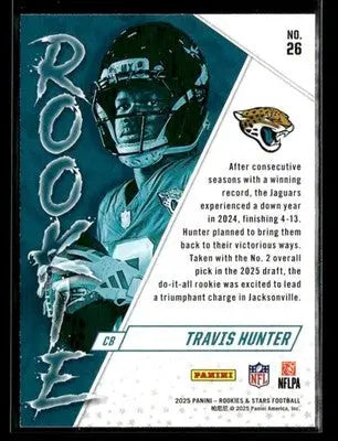 2025 Panini Rookies & Stars Travis Hunter #26 Rookie Exclusive RC Jaguars