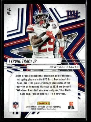 2025 Panini Rookies & Stars Tyrone Tracy Jr. #41 New York Giants - Football Card Single