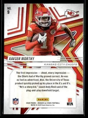 2025 Panini Rookies & Stars Xavier Worthy #9 Kansas City Chiefs - Football Card Single