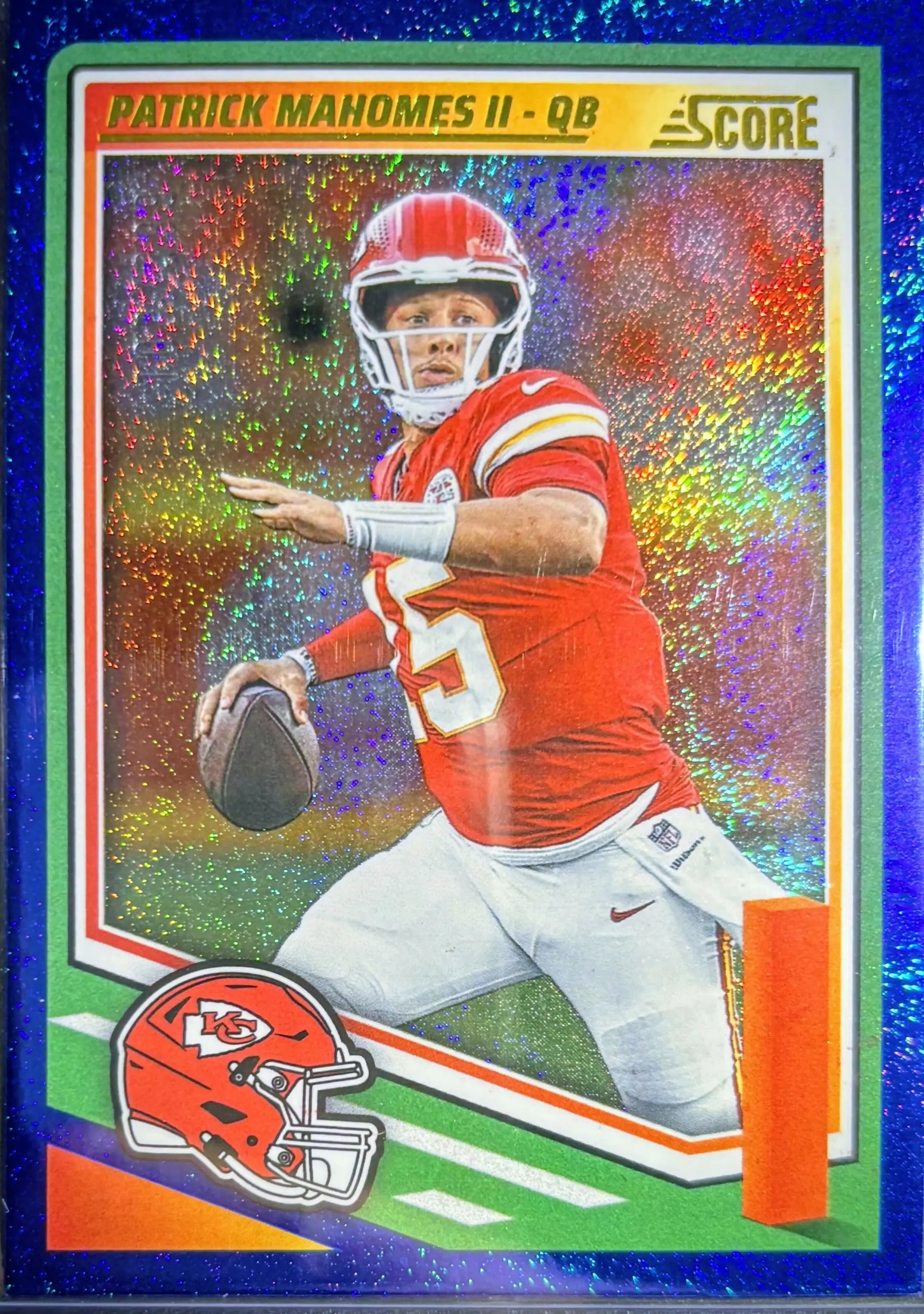 2025 PANINI SCORE BLUE SPARKLE HOLO SP 103/399 PATRICK MAHOMES SP - Football Card Single