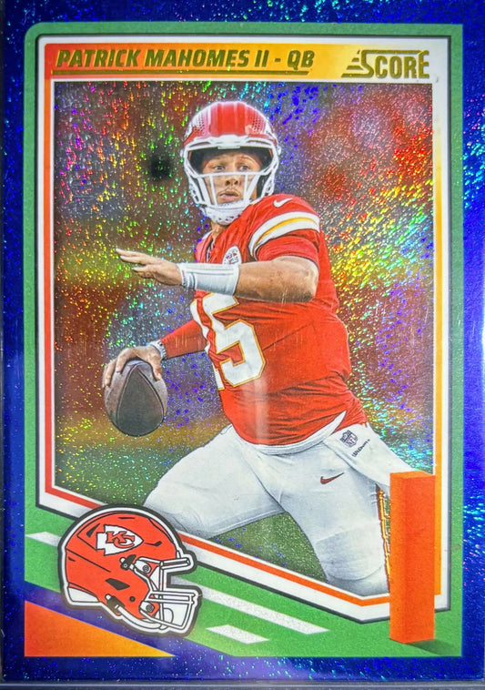 2025 PANINI SCORE BLUE SPARKLE HOLO SP 103/399 PATRICK MAHOMES SP - Football Card Single