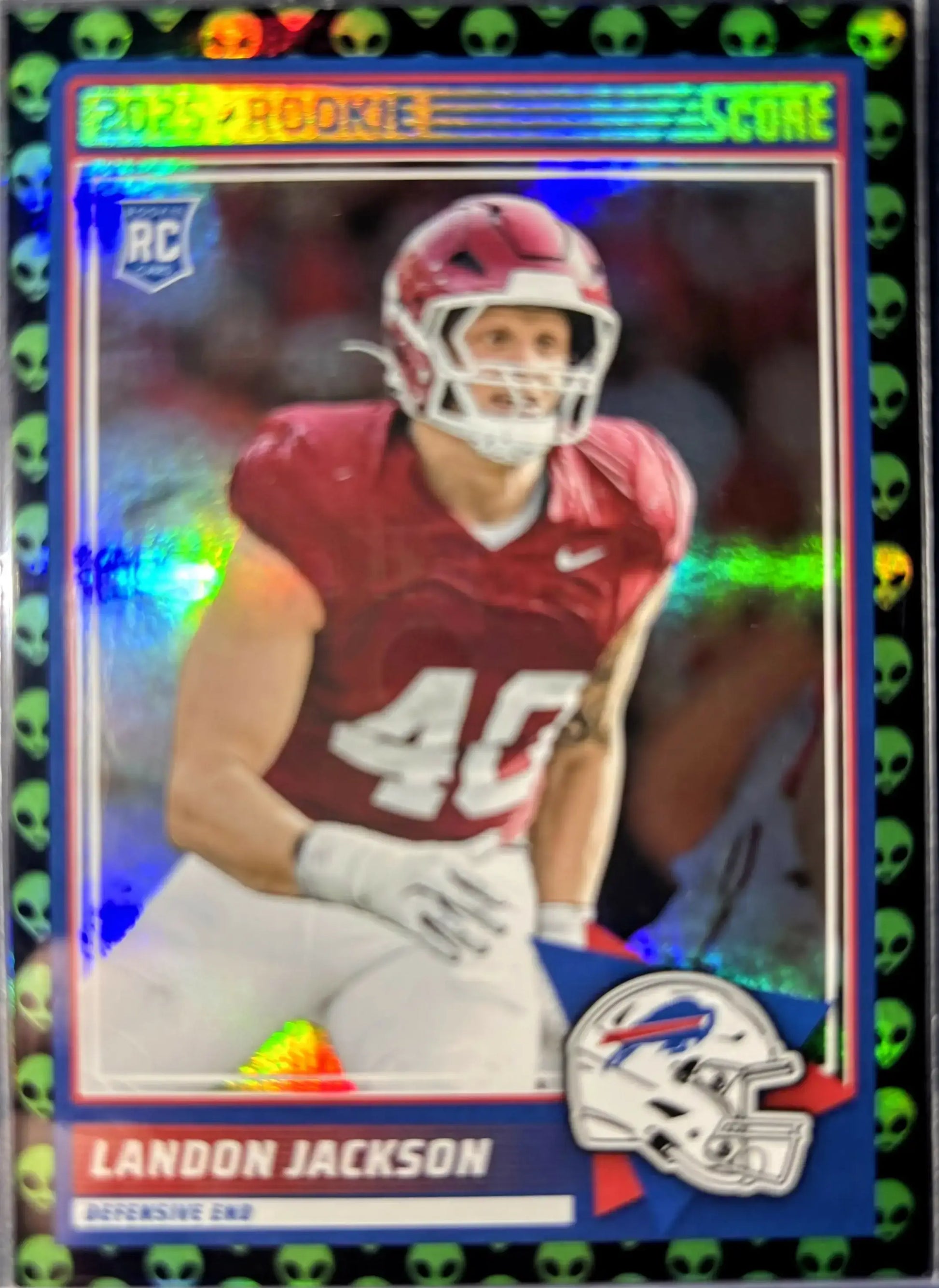 2025 PANINI SCORE CASE HIT SSP EXTRATERRESTRIAL ALIEN HOLO LANDON JACKSON RC SSP - Football Card Single