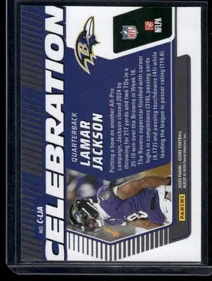 2025 Panini Score Celebration Lamar Jackson #CLJA Football - Football Card Single
