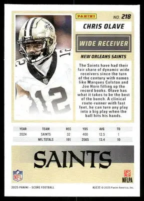 2025 Panini Score Chris Olave #218 Football - Football Card Single