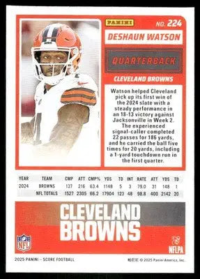 2025 Panini Score Deshaun Watson #224 Football - Football Card Single