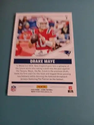 2025 Panini Score Drake Maye QB Throw Backs #3 NE Patriots. NRMT+