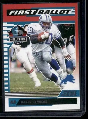 2025 Panini Score First Ballot Barry Sanders #8 Football - Football Card Single