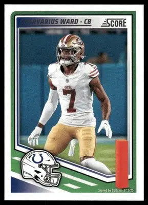 2025 Panini Score Football Charvarius Ward #147 Football - Football Card Single