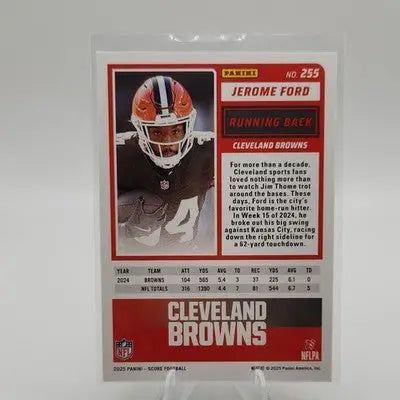 2025 Panini Score Green Parallel Jerome Ford - Cleveland Browns - Football Card Single