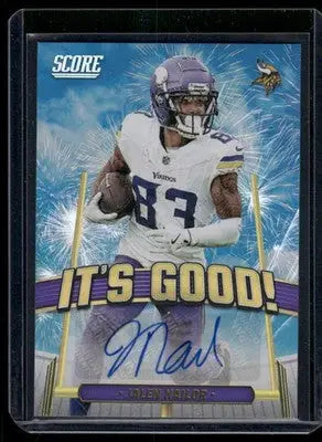2025 Panini Score It’s Good! Jalen Nailor #IGG-JNR Autograph Football