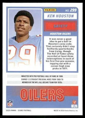 2025 Panini Score Ken Houston #299 Football - Football Card Single