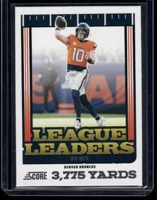 2025 Panini Score League Leaders Bo Nix #11 Football - Football Card Single